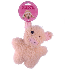 Jeffers Pet Animal Fuzzies Plush Squeaky Dog Toy for Puppies & Dogs, Soft 8 Inch Stuffed Animal, Interactive Pet Toys for Chewing, Crate, Travel, Indoor Play, Small to Large Breeds - Cream Pig