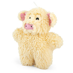Jeffers Pet Animal Fuzzies Plush Squeaky Dog Toy for Puppies & Dogs, Soft 8 Inch Stuffed Animal, Interactive Pet Toys for Chewing, Crate, Travel, Indoor Play, Small to Large Breeds - Cream Pig