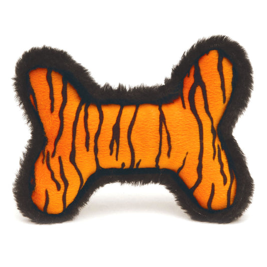 Jeffers Plush Tiger Skin Bone Squeaky Dog Toy, 6" Soft Stuffed Animal for Small Dogs, Puppies, Mini Breeds – Indoor Play, Fetch, Cuddle, Interactive Fun, Birthday, Holiday, Christmas, Halloween