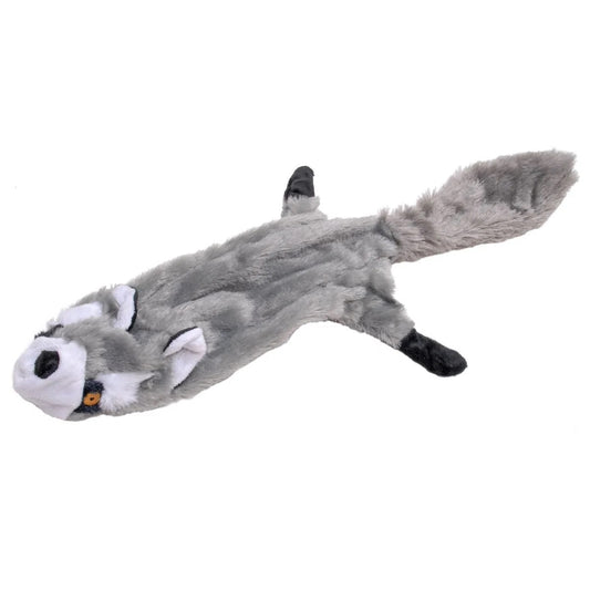 Jeffers Pet Thinnies Unstuffed Squeaker Dog Toy – 21" Plush Raccoon, Flat Stuffing Free Chew Toy for Small, Medium & Large Dogs – Soft, Durable, Interactive Play, Fetch, Tug, Training, Teething