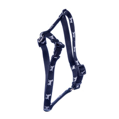 Jeffers Pet Reflective Dog Harness – Adjustable No-Pull Nylon Harness for Small, Medium & Large Dogs – Quick Release Buckle, Secure Fit, Outdoor Walking, Training, Hiking, Travel – Black 5/8" W