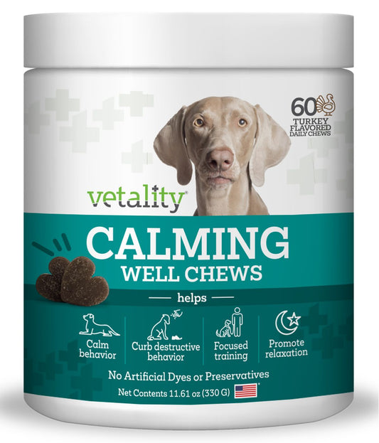 60 ct Vetality Triple Action Calming Sniffer Soft Chews for Dogs, Chicken