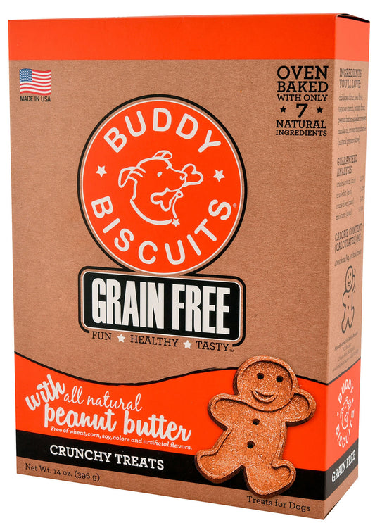 Grain Free Buddy Biscuits - Oven Baked - 14 oz. Flavor: Peanut Butter