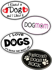 Oval Pet Magnet Style: Kissed/Dog
