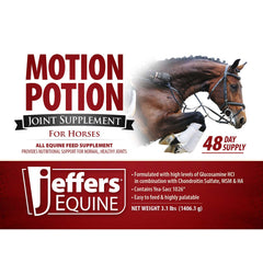 Jeffers Motion Potion Horse Joint Supplement Pellets – Glucosamine HCL, MSM, Chondroitin, Hyaluronic Acid, Vitamin C & E, Daily Equine Support for Senior & Active Horses – 3.1, lbs 48 Day Supply