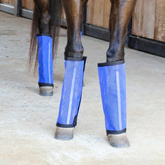 Jeffers Equine Romper Stomper Fly Boots for Horses, Indigo, Medium, Breathable Mesh Horse Leg Protection Leggings, Adjustable, Chemical Free, Easy Clean, Reduce Stomping, Equine Accessories - 4 Pack