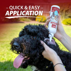 Jeffers Ear Flush for Dogs, Cats & Puppies, 8 oz - Otic Ear Cleanser Solution with 0.2% Ketoconazole, Aloe Vera & Calendula, Gentle Ear Wash for Pet Hygiene, Grooming, Wax & Debris Cleaning