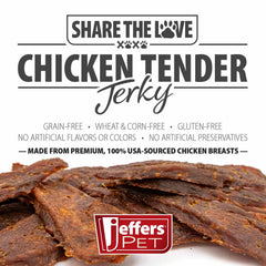 Jeffers Chicken Jerky Dog Treats, 24 oz Bag – Healthy Natural Chicken Breast Tender, Grain Free Soft Chewy Pet Snacks, High Protein Training Rewards for Puppies & Adult Dogs, Made in USA - 1 Pack