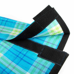 Jeffers Romper Stomper Fly Boots for Horses - Turquoise & Lime Plaid, Medium – Breathable Mesh Leg Wraps for Insect Protection, Stable Accessories for Summer Turnout, Horse Hoof & Leg Care - 4 Pack