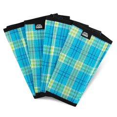 Jeffers Romper Stomper Fly Boots for Horses - Turquoise & Lime Plaid, Small – Breathable Mesh Leg Wraps for Insect Protection, Stable Accessories for Summer Turnout, Horse Hoof & Leg Care - 4 Pack