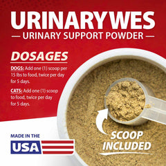 Jeffers Pet UrinaryWes Urinary Support Powder for Dogs & Cats, D-Mannose & Cranberry Supplement for Urinary Tract & Bladder Health, Kidney Support, UTI Prevention, Chicken Flavor Food Topper – 90 g