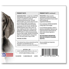 Jeffers Pet Flea Buster Chewable Tablets for Dogs 91-132lbs, Beef Flavor Supplement for Extra Large Dogs, Monthly Dog Flea Support, Made in USA, Easy to Feed Dog Tablets - 6 Count