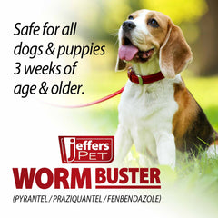 Worm Buster Dog Dewormer Tablets (46-120lb), 2 Tablets