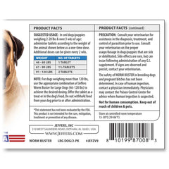 Worm Buster Dog Dewormer Tablets (46-120lb), 2 Tablets