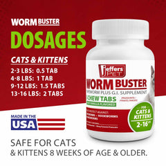 Worm Buster Cat Dewormer Tablets, 5-count