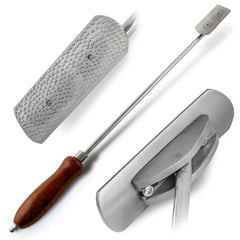 Jeffers Stainless Steel Dental Float for Horses - 26" Long Handle Equine Tool with Hinged Head, Concave Blade, Horse Oral Care Floating Instrument for Barn, Stable, Veterinary Equipment