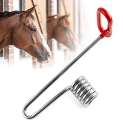 Jeffers Equine Dental Speculum with Red Handle, 11" L - Stainless Steel Horse Mouth Speculum, Coil Style Dental Tool for Horses, Equine Dentistry Instrument for Oral Exams and Teeth Floating