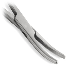 Jeffers Stainless Steel Artery Forceps Needle Holder, Locking Hemostat Veterinary Surgical Instrument, Stainless Steel Clamp, Suture Tool, Ligation Forceps, Vet Medical Tool - Curved 6.5"