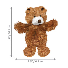 KONG - Plush, Low Stuffing Squeak Teddy Bear Dog Toy -Replacement Squeaker Included- For X-Small Dogs