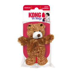 KONG - Plush, Low Stuffing Squeak Teddy Bear Dog Toy -Replacement Squeaker Included- For X-Small Dogs