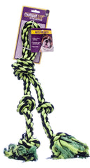 Nuts for Knots Rope Tug with 2 Danglers, Assorted, 20"