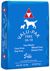 Valu-Pak Free 26-18 Dog Food (Blue Bag), 50 lb