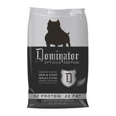 Dominator 50LB, 32/22 Optimum Dog Food Skin and Coat Puppies and Adults