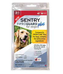 Sentry FiproGuard Plus Dog Flea & Tick Spot-On - 45-88 lb. - 3 count