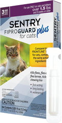 سينتري فيبروجارد بلس - مستحضر موضعي للبراغيث والقراد للقطط - عبوة من 3 قطع