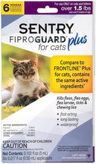 Sentry Fiproguard Plus Antipulgas y Antigarrapatas para Gatos - Paquete de 6