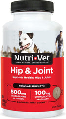 Nutri-Vet Hip & Joint Regular Strength Chewables for Dogs, Liver, 120 count