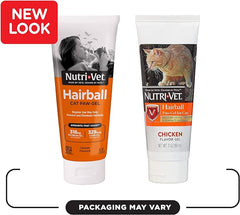 Nutri-Vet Hairball Paw-Gel for Cats, Chicken, 3 oz