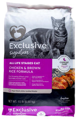 Purina Exclusive Cat Food, Chicken/Brown Rice, 15 lb