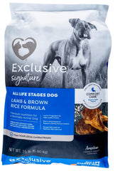 Purina Exclusive All Life Stages Dog Food, Lamb/Brown Rice, 15 lb