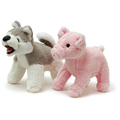 Jeffers Pet Animal Cuddlers Plush Squeaky Dog Toy, 8 inches - Pink Pig