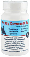 Poultry Dewormer 5x, 50 capsules