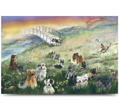 Rainbow Bridge Pet Sympathy Card, Dog
