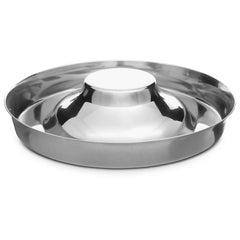 Jeffers Stainless Steel Flying Saucer Puppy Bowl, 11” Shallow Wide Dish w/ Center Hub, Food & Water Feeder for Puppies, Small Dogs, Kittens, Multi Pet Feeding, Durable Easy Clean Bowl, 11"Dx1 1/3"