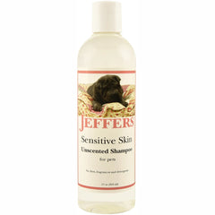 Jeffers Pet Sensitive Skin Unscented Shampoo for Dogs & Cats, 17 oz - Soap Free Cleansing Pet Shampoo for Allergy Prone Skin with Moisturizing Conditioners, Deodorizing Grooming Wash, USA Made