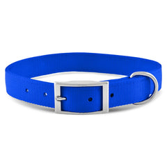 Jeffers Pet Solid Nylon Dog Collars, Royal Blue, 1"Wx20"L – Adjustable, Durable & Safe for Dogs, Lightweight & Double Ply Design, Stylish Pet Accessories - Perfect for Training, Walking & Tracker