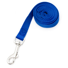 Jeffers Pet Dog Leash 5/8"W x 4'L– Heavy Duty Nylon Lead for Small Medium Large Dogs, Training Walking Leash for Pets, Durable Safety Strap for Outdoor, Indoor, Crate, Kennel, House Use - Royal Blue