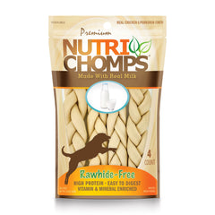 NutriChomps 4ct 6” Milk Flavor Braid