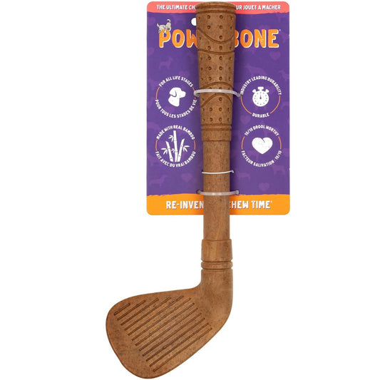 Power Bone Pet Chew Toy for Dogs - Durable, Non Toxic & Pet Safe - Best for Aggressive Chewers, Long Lasting Dental Health, Dog Teeth Cleaning, Perfect for All Dog Life Stages - Golf Club 12”