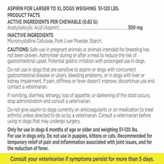 Vetality Canine Aspirin for Small-Med Dogs 10-50 lbs