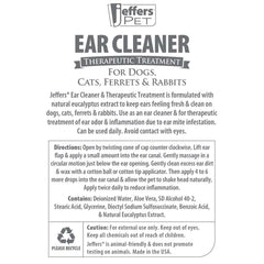 Jeffers Pet Ear Cleaning Solution for Dogs, Cats & Puppies, 8 oz – Aloe Vera Ear Wash for Wax & Odor Removal, Itchy Ear Comfort, Routine Ear Hygiene, Home Grooming, Travel Friendly Pet Care