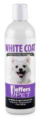 Jeffers Pet White Coat Shampoo for Dogs & Cats, 17 oz - Soap Free Coconut Cleanser with Vitamins A D E & Glycerin, Deodorizing Berry Scent Grooming Shampoo, Concentrated Bleach Free Formula, USA Made