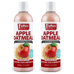Jeffers Pet Apple Oatmeal Pet Shampoo for Dogs & Cats, 17 oz, 2pk
