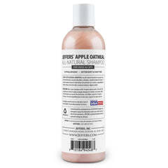 Jeffers Pet Apple Oatmeal Shampoo for Dogs & Cats, 17 oz - Gentle Coconut Based Formula w/ Colloidal Oat Protein, Soap Free, Deodorizing Apple Scent, Sensitive Skin, Puppies Kittens Grooming Care