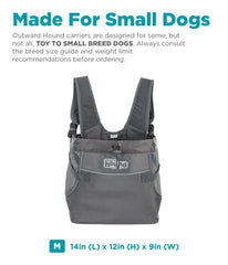 OUTWARD HOUND PupPak Dog Front Carrier Grey M