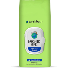 EARTHBATH Grooming Wipes Green Tea & Awapuhi 100ct